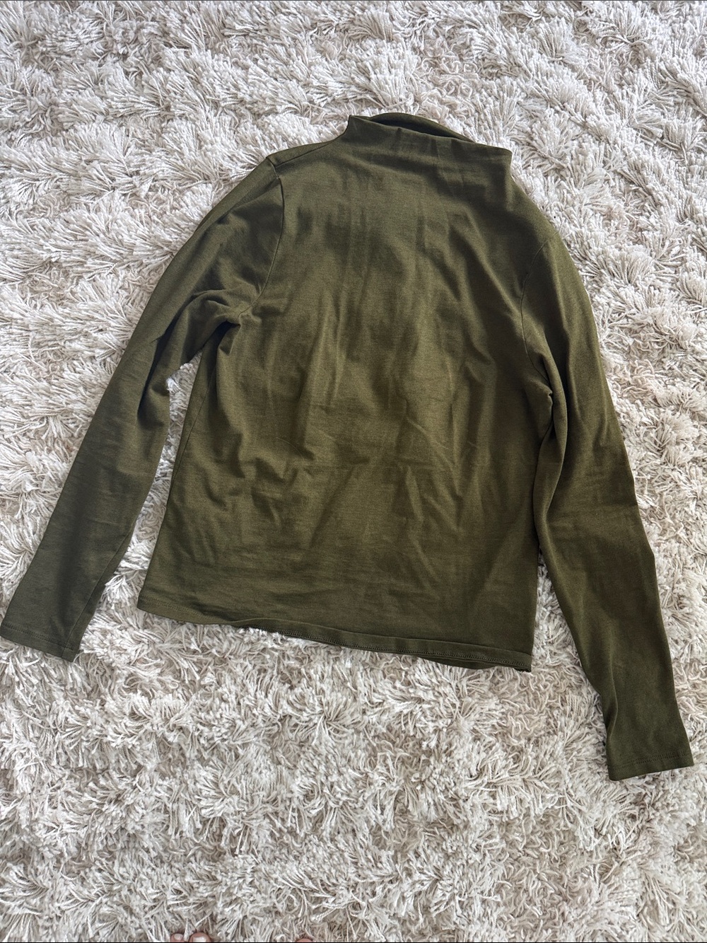 Old Navy Olive Mock Neck Long Sleeve Top